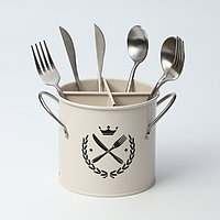 Подставка под столовые приборы Crown, h=13 см, цвет белый