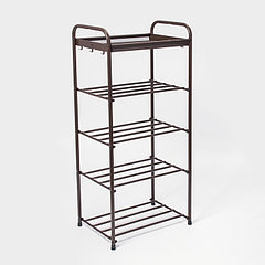 Подставка для обуви, 5 ярусов, 45×30×95 см, цвет МИКС