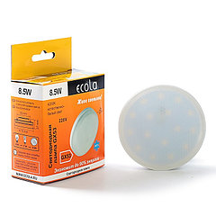 Лампа светодиодная Ecola, GX53, 8.5 Вт, 4200 K, 220 В, 27×75 мм, матовое стекло