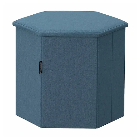 Пуф КЮГЕ с местом для хранения, Knisa средний синий ИКЕА, IKEA, фото 1