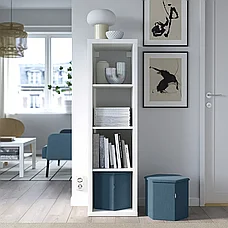 Пуф КЮГЕ с местом для хранения, Knisa средний синий ИКЕА, IKEA, фото 4