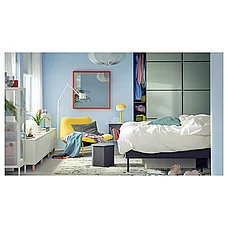 Пуф КЮГЕ с местс ящиком для хранения, темно-серый, Книса ИКЕА, IKEA, фото 3