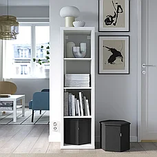 Пуф КЮГЕ с местс ящиком для хранения, темно-серый, Книса ИКЕА, IKEA, фото 6