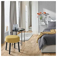 Пуф МЁРТФОРС, Diseröd темно-желтый , 47x47 см ИКЕА, IKEA, фото 5