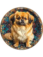 Деревянный пазл Пекинес, Мир собак / 30х30см