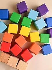 Кубики Детские Деревянные Развивающие для Малышей в Наборе