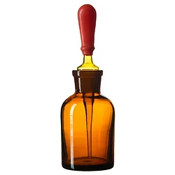 Капельница Страшейна 2-125 мл, темное стекло, с притертой пробкой- пипеткой