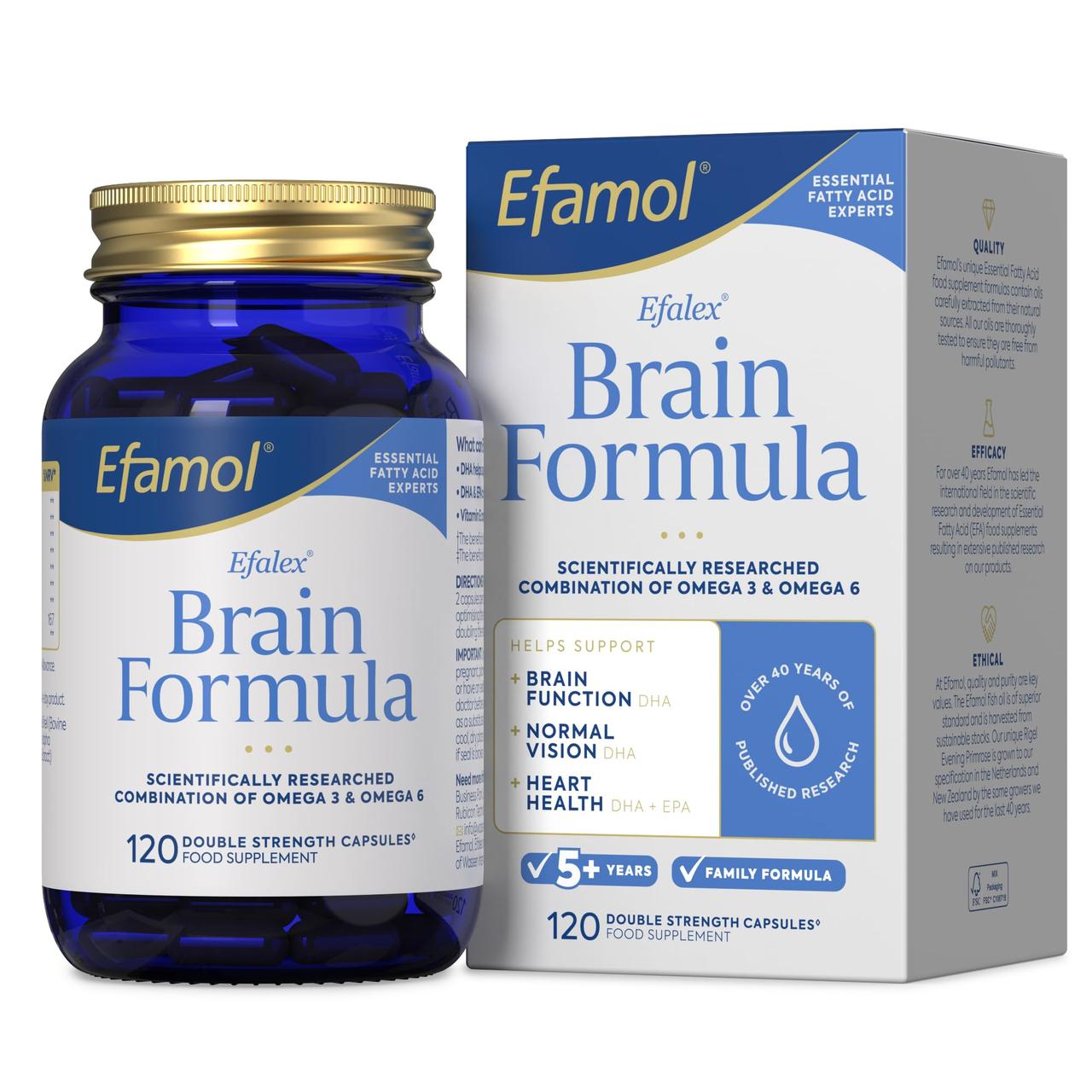 Эфамол Efamol Brain Formula полиненасыщенные жирные кислоты 120 капсул