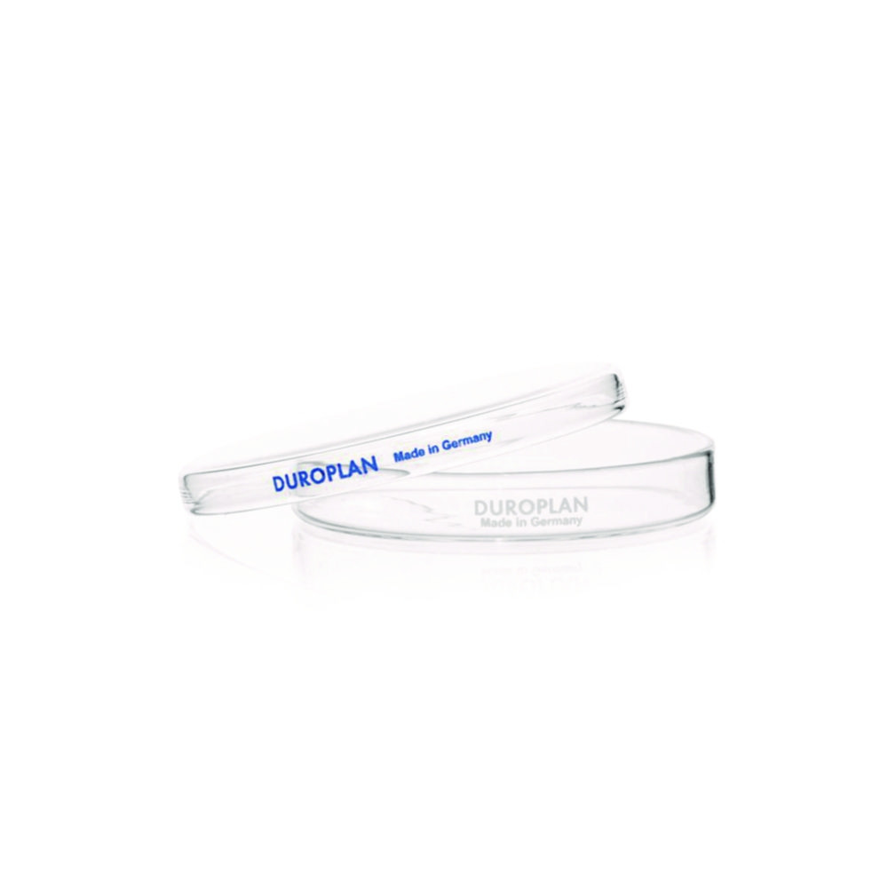 Чашки Петри DUROPLAN®, боросиликатное стекло 3.3