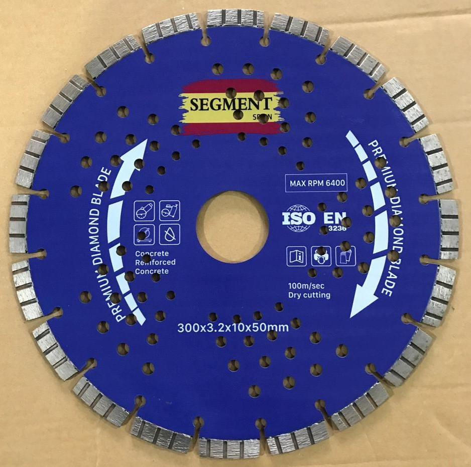 Алмазный диск Segment LWCA 300х10х3.2х50 мм турбосегментный (Железобетон, армированный бетон, твердый бетон)