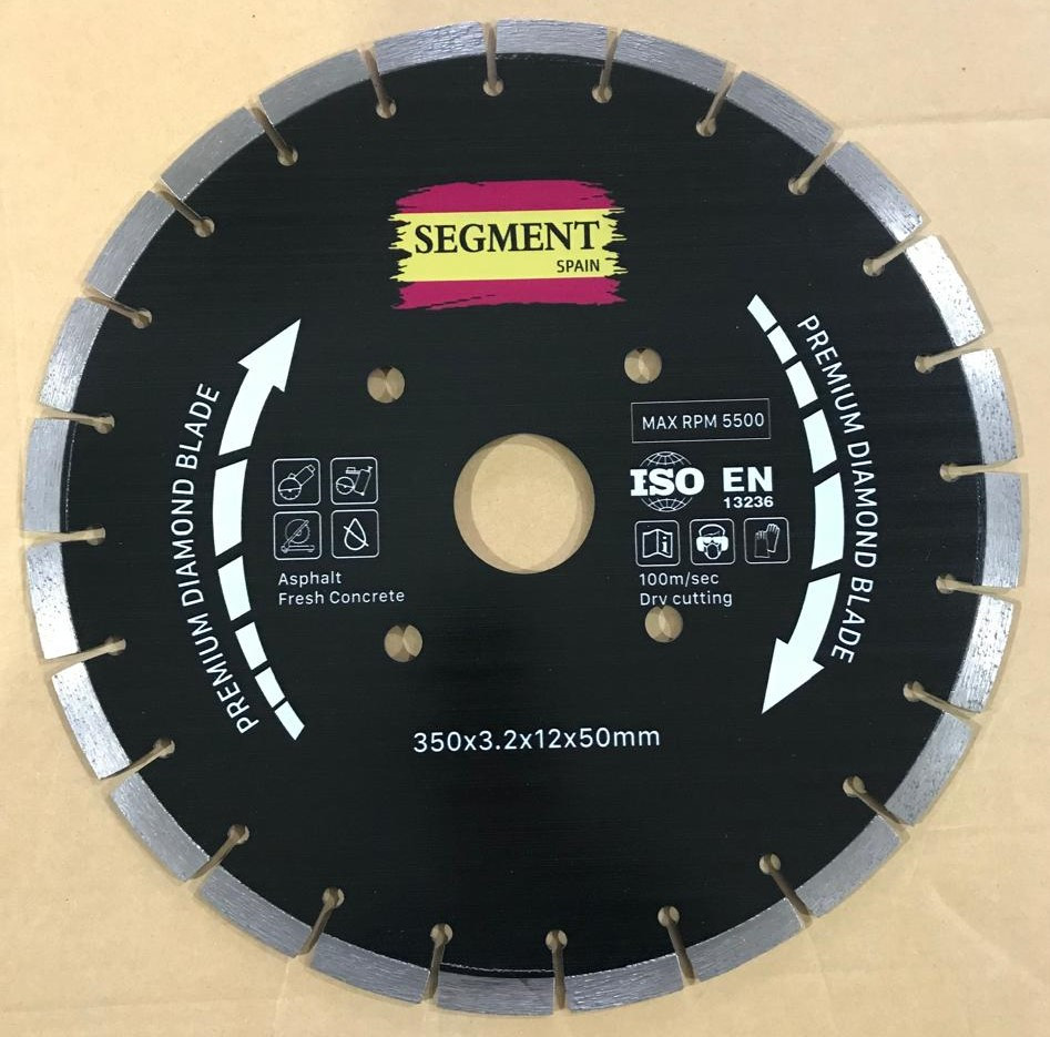 Алмазный диск Segment LWACA 350х12х3.2х50 мм сегментный (Асфальт, Бетон, Брусчатка, Камень)