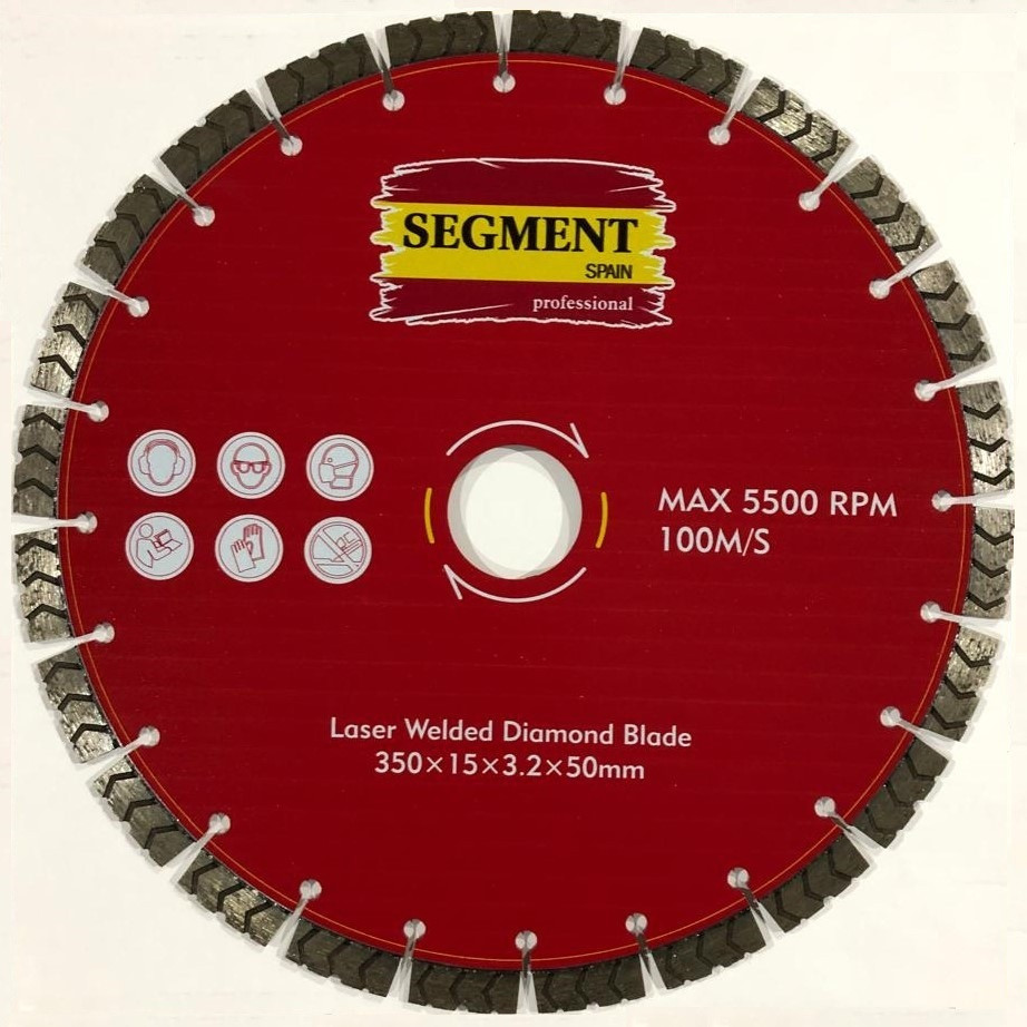 Алмазный диск Segment CCLR 350х15х3.2х50 мм Premium турбосегментный (Железобетон, армированный бетон)