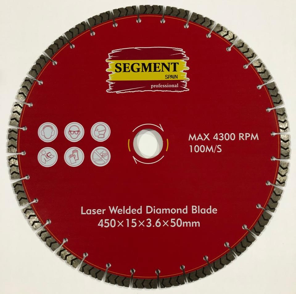 Алмазный диск Segment CCLR 450х15х3.6х50 мм Premium турбосегментный (Железобетон, армированный бетон)