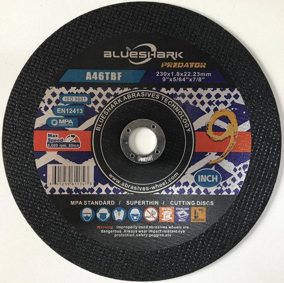 Диск отрезной по металлу и INOX BlueShark, 230x1.8x22.23, фото 1