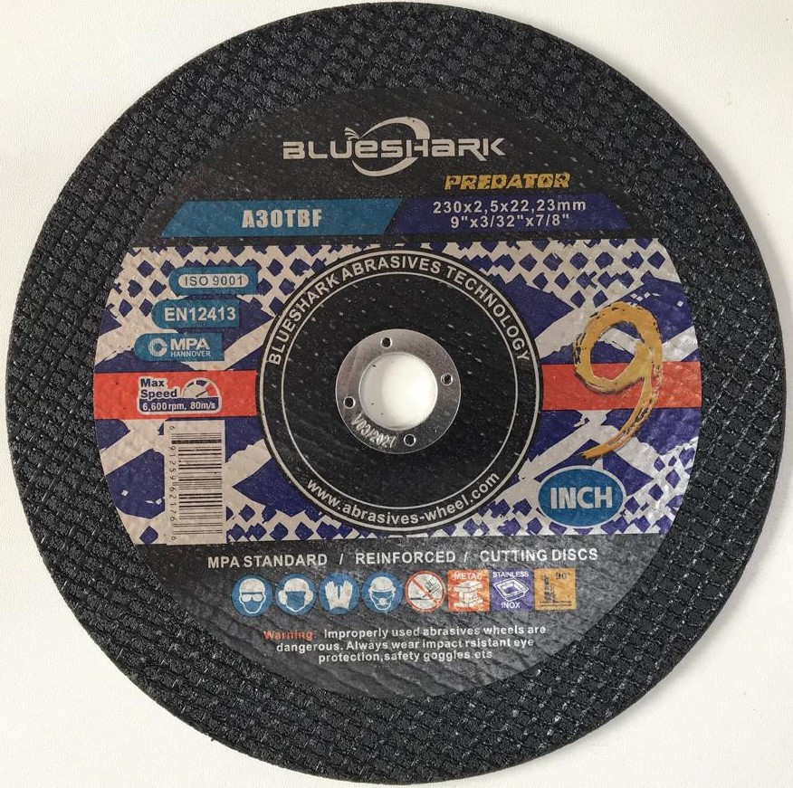 Диск отрезной по металлу и INOX BlueShark, 230x2.5x22.23