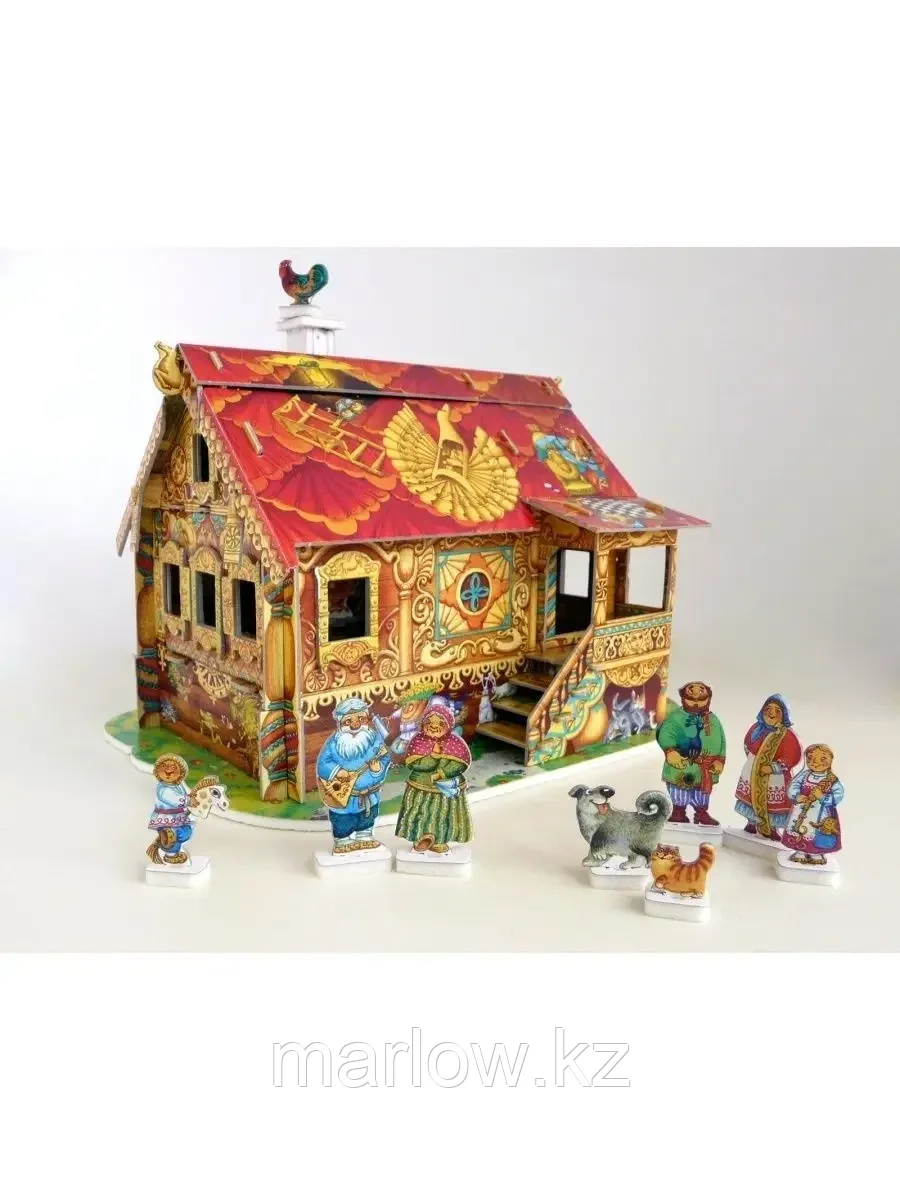 Игровой набор из картона (сборный домик). Красная Изба, фото 1