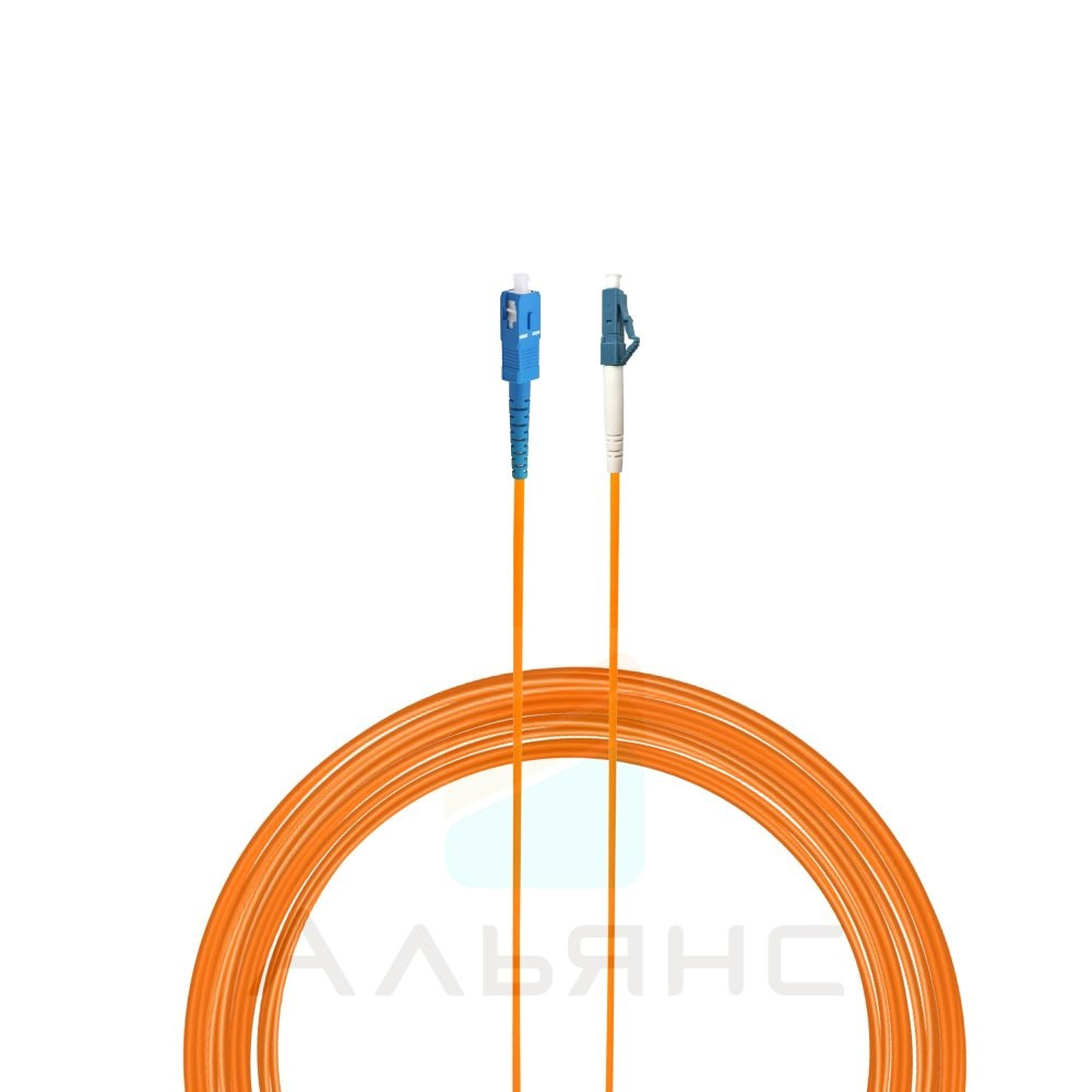 Патчкорд LC/UPC-SC/UPC   2мм MM 50/125 OM2 Simplex - 1 м