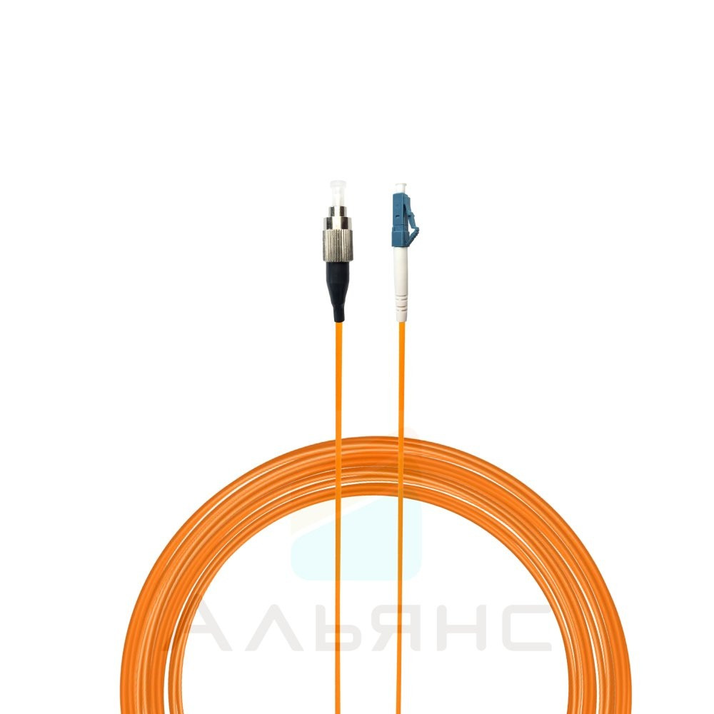 Патчкорд FC/UPC-LC/UPC  2мм MM 62,5/125 OM1 Simplex - 1 м