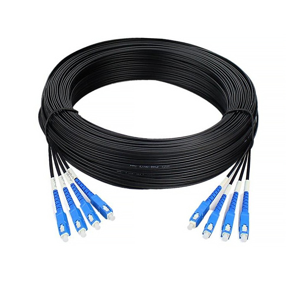 Оптический Drop pathcord SC/UPC-SC/UPC SM (9/125) QUAD черный усиленный - 10 м