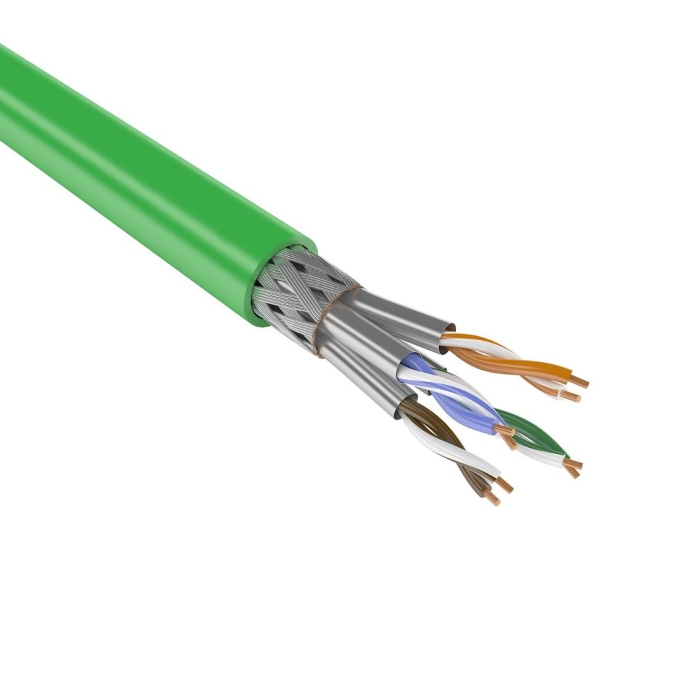 Кабель сетевой COMTEQ S/FTP cat 7. 4*2*0,58mm LSZH 305м/упак для внутр прокл