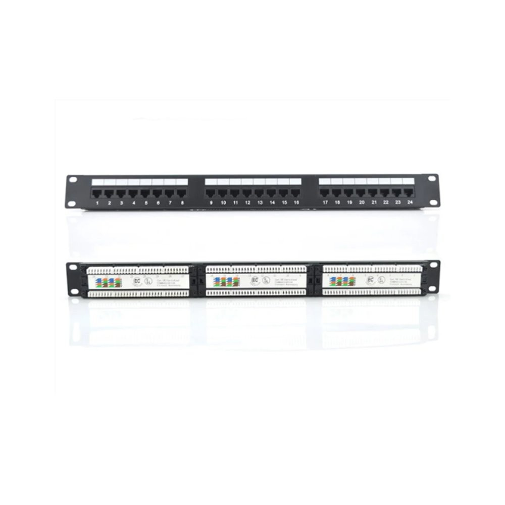 Патч-панель UTP на 24 порта cat 5e. 1U