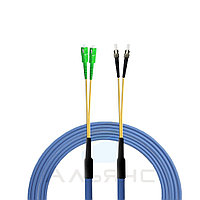 Патчкорд SC/APC-ST/UPC Armoured SM 9/125 Duplex - 1 м