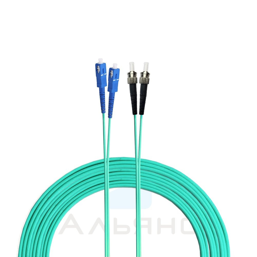 Патчкорд SC/UPC-ST/UPC 2мм MM 50/125 OM3 Duplex - 1 м
