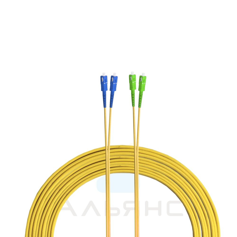 Патчкорд SC/UPC-SC/APC  2мм SM 9/125 Duplex - 1 м