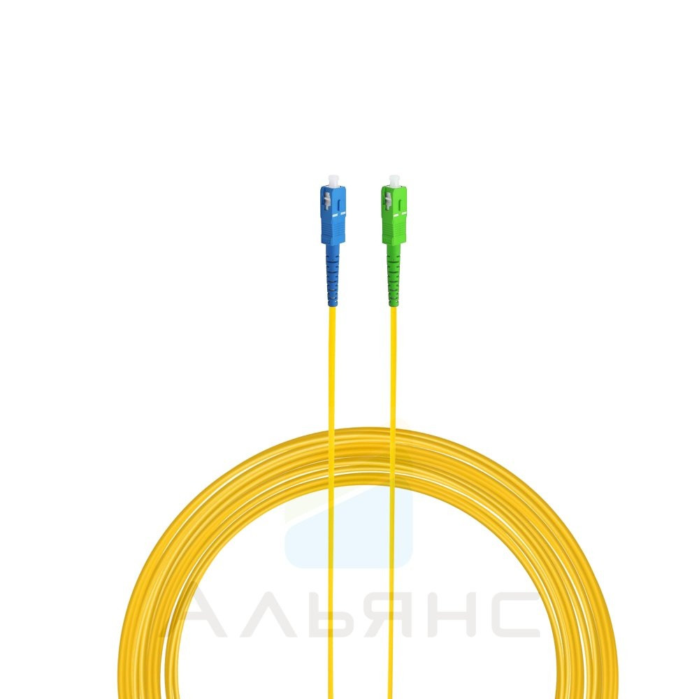 Патчкорд SC/UPC-SC/APC  2мм SM 9/125 Simplex - 1 м