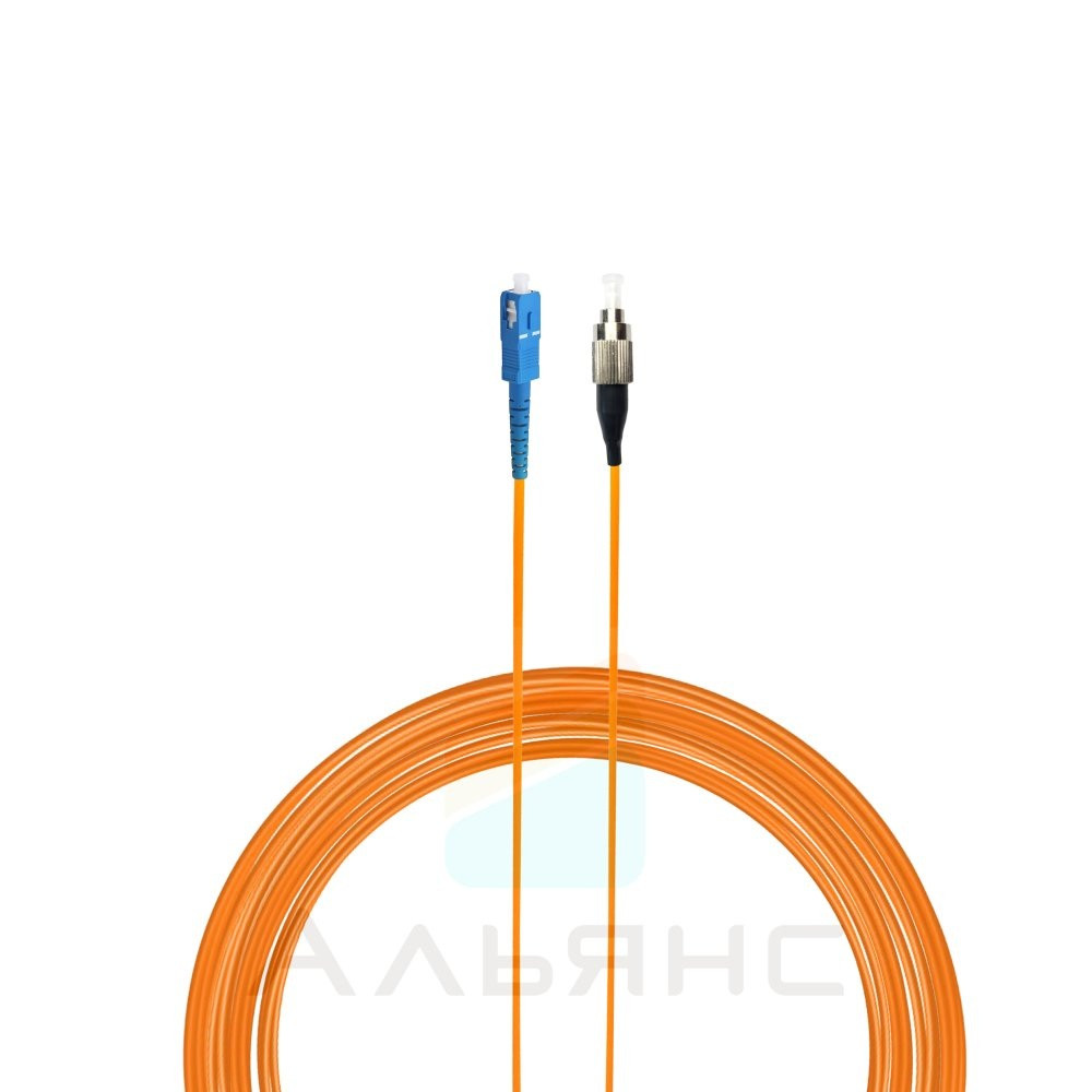 Патчкорд SC/UPC-FC/UPC 2мм MM 62,5/125 OM1 Simplex - 1 м