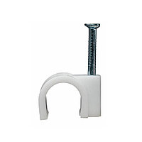 Скоба для кабеля плоская 4мм,уп.100 штук