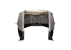 Шатер туристический СЛЕДОПЫТ PF-TOR-K06-КХ КРЕМ-ХАК быстросборный, h-2,24 м, 6 стен, площадь 9.3 кв.м.