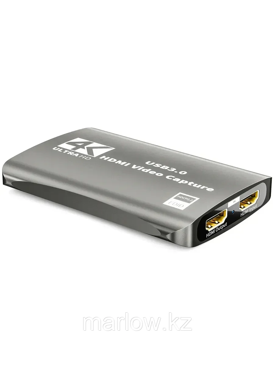Карта видеозахвата 4K USB 3.0 захват видео (Серебристый)