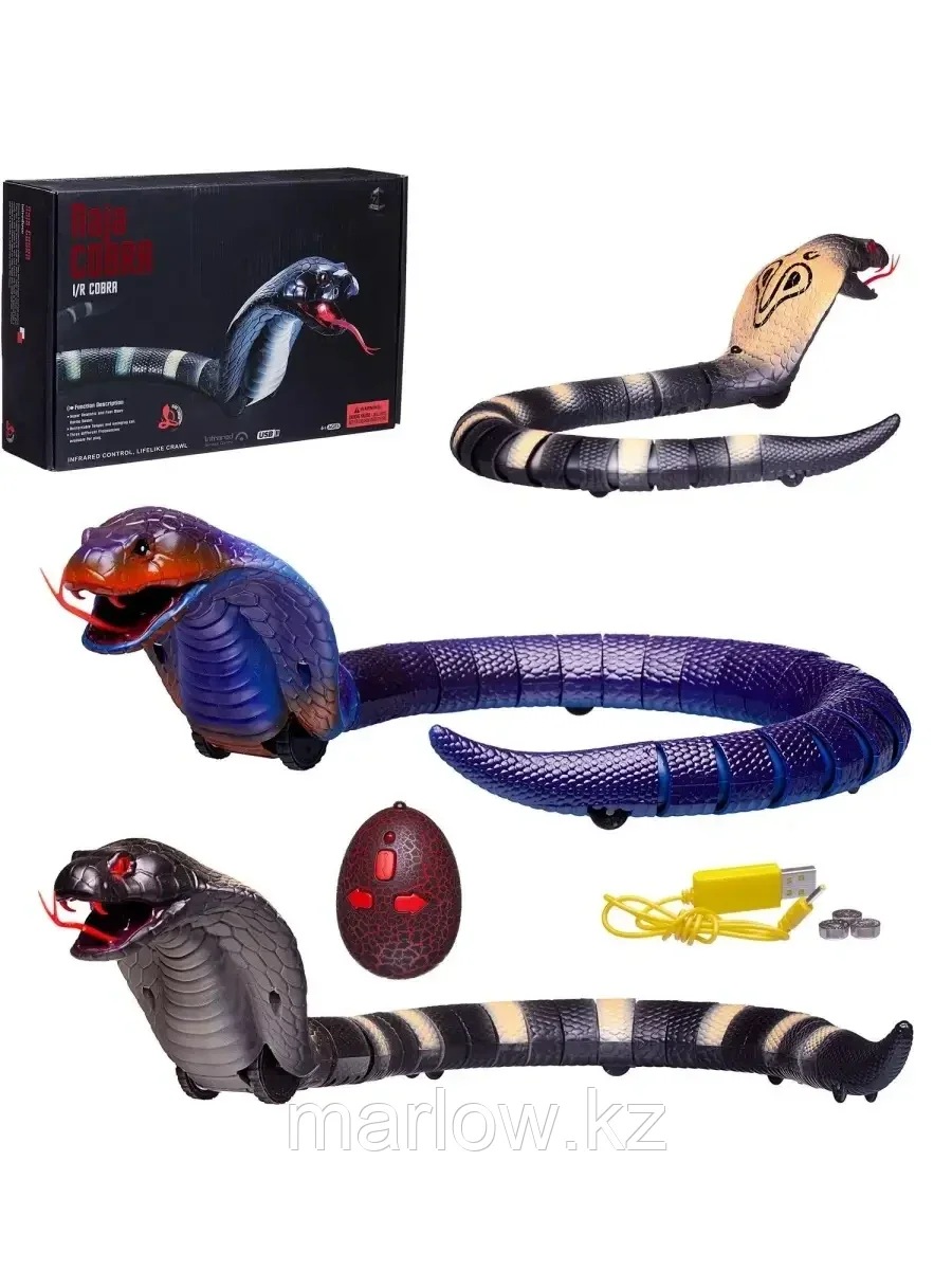 Интерактивная игрушка JUNFA Кобра, р/у, световые эффекты