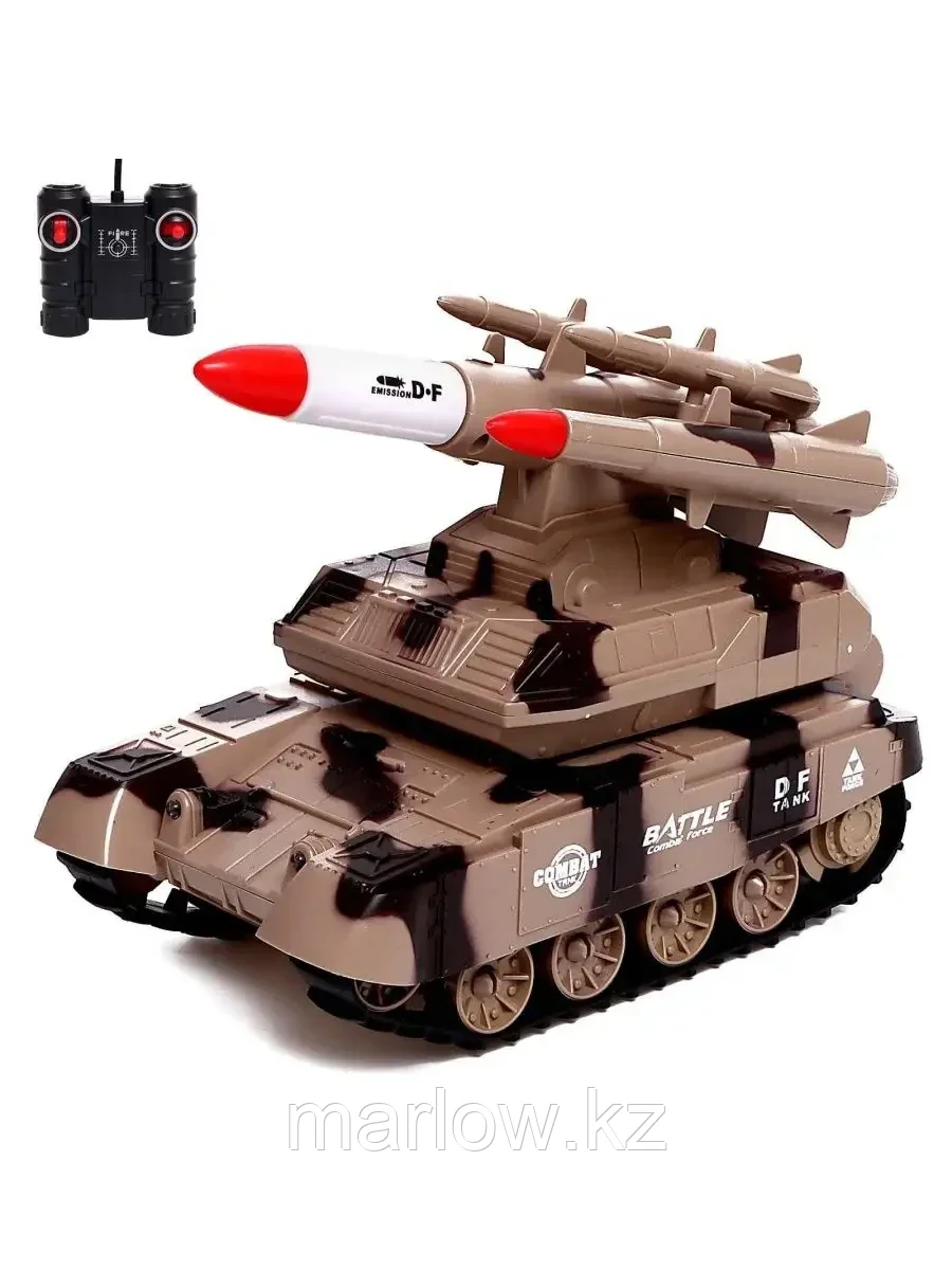 Танк радиоуправляемый Rocket, стреляет, эффект дыма,, фото 1