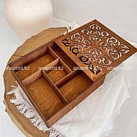 Коробка для орехов и сухофруктов 22*22*5см