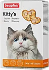 Beaphar Kitty*s Mix, Беафар Вит. Киттис таурин+биотин, протеин, сыр. 180т.