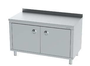 Рабочие столы из нержавеющей стали с дверцами купе