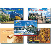 Альбом для рисования, А4, 24 листа, обложка офсет, HATBER VK, 205х290 мм, "Пейзажи"