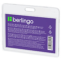 Бейдж горизонтальный Berlingo "ID 100", 85*55мм, прозрачный, без держателя