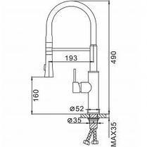 Смеситель Frap для кухни F4452-8 с гибким гусаком Белый/Чёрный, фото 3