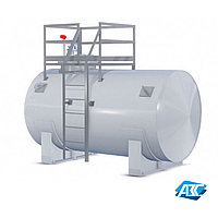 Резервуар горизонтальный стальной, тип РГС - 30 м3, одностенный или двустенный