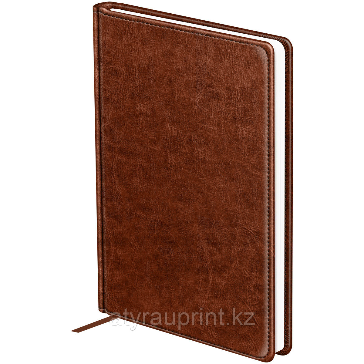 Ежедневник недатированный, А6, 160л., твердый переплет, кожзам, BG "Nebraska. Brown", коричневый