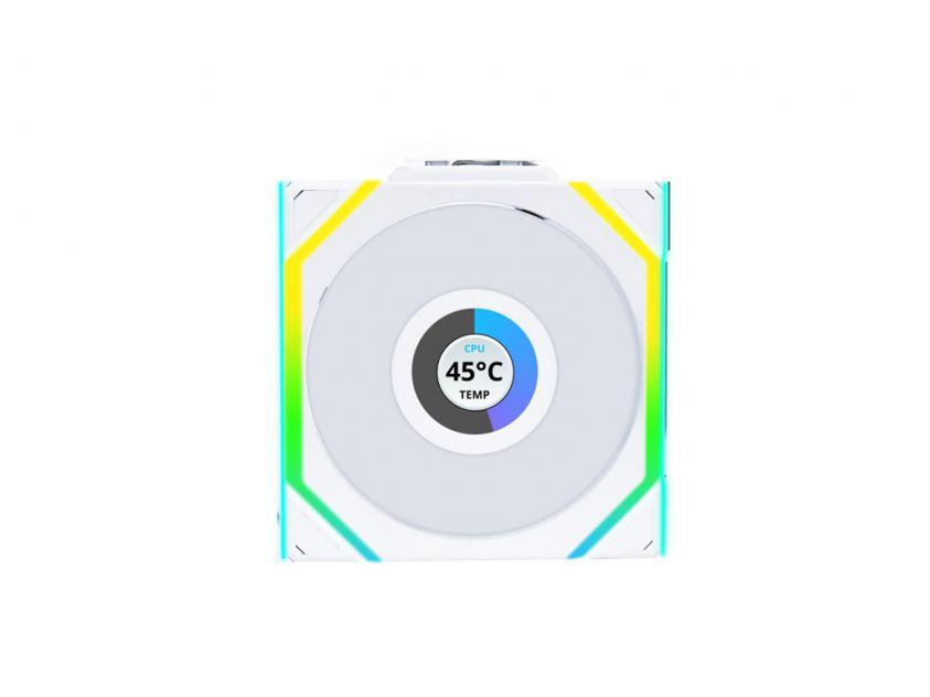 Вентилятор для корпуса Lian Li UNI FAN SL WIRELESS LCD 120mm No controller White G99.12RSLLCD1W1W.00, фото 1
