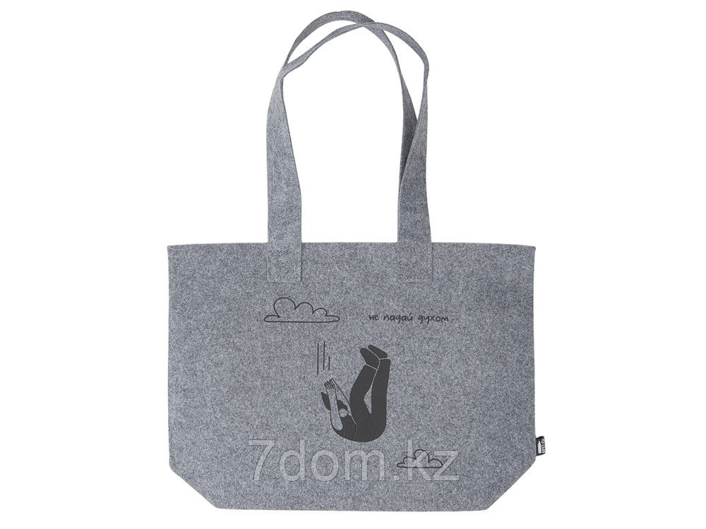 Шоппер фетровый Stratum горизонтальный из переработанного пластика (термотрансфер), фото 1