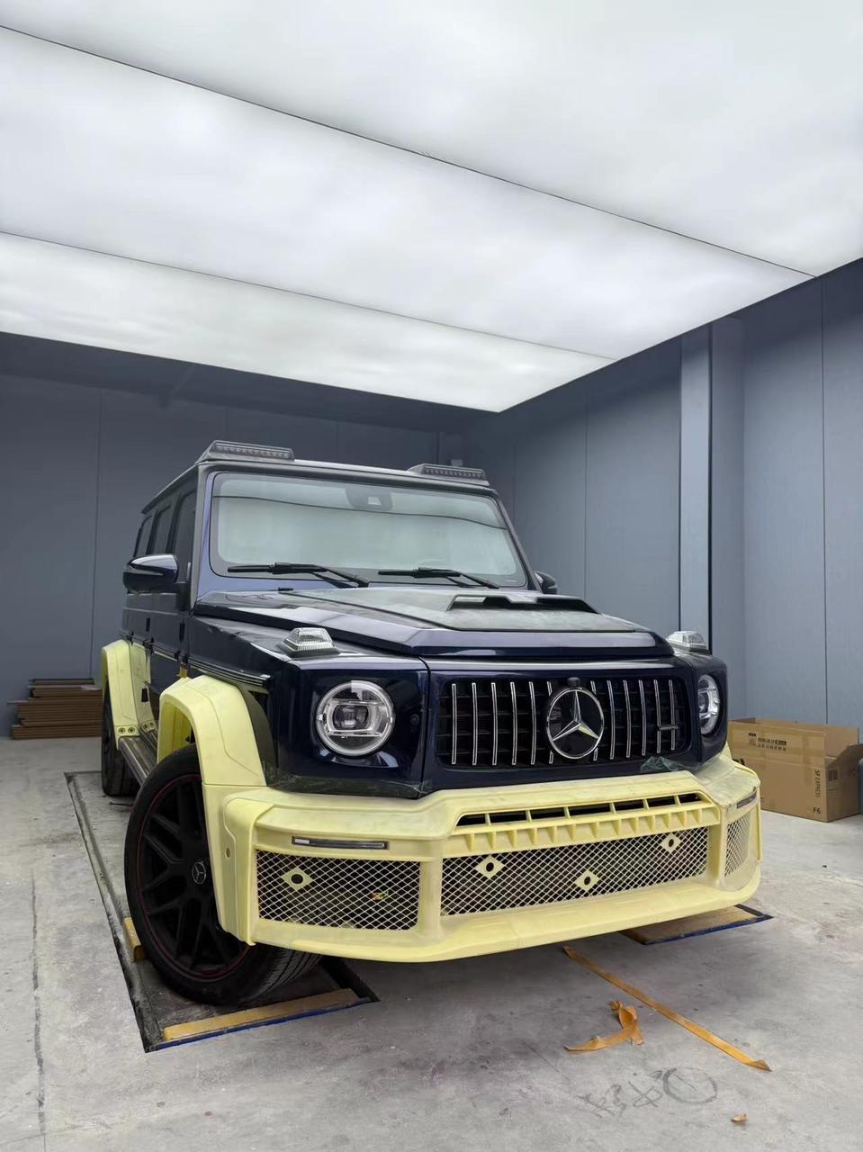 Широкий обвес для Mercedes-Benz G-Class 2024+ W465 G500 G450 G350 G550 Гелик карбоновый капот бампер карбонарки - фото 1 - id-p122258215