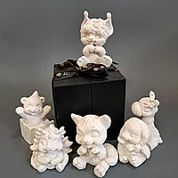 Набор из гипса "Животные", фигурки 3д- 6 штук