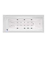 Аэрогидромассажная ванна на электронной кнопке с дисплеем и хромотерапией Tiber 190x80