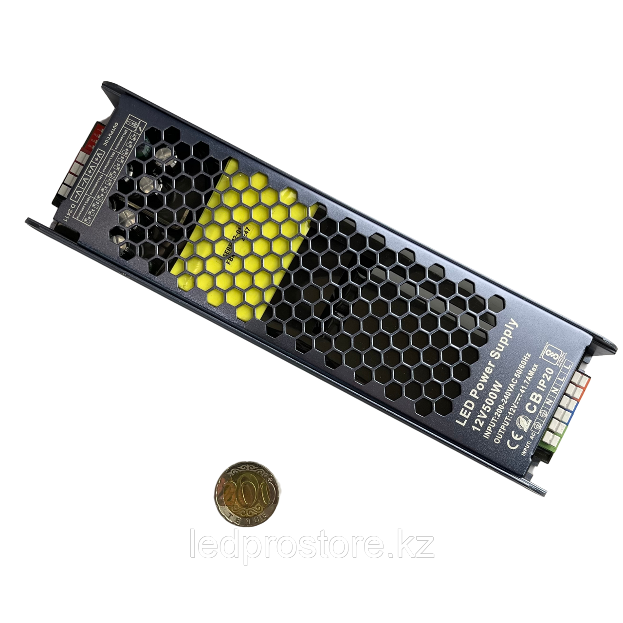 Трансформатор PRO 500 ватт, 12 вольт с плавным запуском и встроенным регулятором яркости