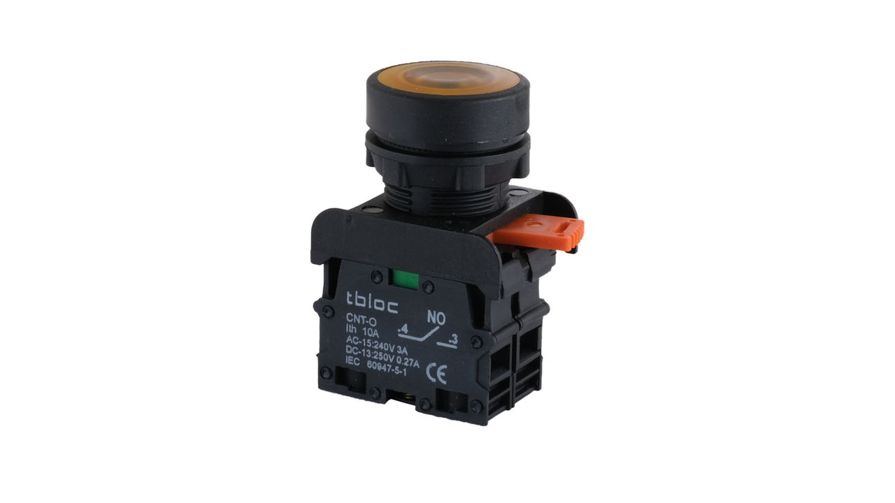 PSRL-1O 24 Кнопка управления LED с пружиной возврата 24B AC/DC (желтая)